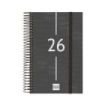 Finocam Year Agenda de Espiral en Catalan - Anual 2026 - Tapa Ligera - Formato E5 - 135x24x181mm - 1 Dia por Pagina - Color Negro