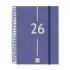 Finocam Year Agenda de Espiral en Catalan - Anual 2026 - Tapa Ligera - Formato E10 - 175x29x212mm - 1 Dia por Pagina - Color Azul