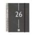 Finocam Year Agenda de Espiral en Catalan - Anual 2026 - Tapa Ligera - Formato E10 - 175x29x212mm - 1 Dia por Pagina - Color Negro