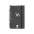 Finocam Year Agenda de Espiral en Catalan - Anual 2026 - Tapa Ligera - Formato E3 - 217x14x297mm - Semana Vista Horizontal - Color Negro