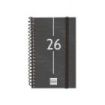 Finocam Year Agenda de Espiral en Catalan - Anual 2026 - Tapa Ligera - Formato E3 - 217x14x297mm - Semana Vista Horizontal - Color Negro