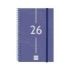 Finocam Year Agenda de Espiral en Catalan - Anual 2026 - Tapa Ligera - Formato E5 - 217x14x297mm - Semana Vista Horizontal - Color Azul