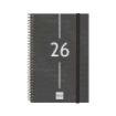 Finocam Year Agenda de Espiral en Catalan - Anual 2026 - Tapa Ligera - Formato E5 - 217x14x297mm - Semana Vista Horizontal - Color Negro