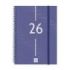 Finocam Year Agenda de Espiral en Catalan - Anual 2026 - Tapa Ligera - Formato E10 - 217x14x297mm - Semana Vista Horizontal - Color Azul