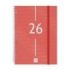 Finocam Year Agenda de Espiral en Catalan - Anual 2026 - Tapa Ligera - Formato E10 - 162x14x212mm - Semana Vista en Vertical - Color Rojo