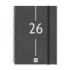 Finocam Year Agenda de Espiral en Catalan - Anual 2026 - Tapa Ligera - Formato E10 - 162x14x212mm - Semana Vista en Vertical - Color Negro