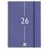 Finocam Year Agenda de Espiral - Anual 2026 - Tapa Ligera - Formato E40 - 217x14x297mm - Semana Vista en Vertical - Color Azul