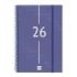 Finocam Year Agenda de Espiral - Anual 2026 - Tapa Ligera - Formato E11 - 172x14x242mm - Semana Vista en Vertical - Color Azul