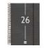 Finocam Year Agenda de Espiral en Catalan - Tapa Ligera - Formato E11 - 1 Dia por Pagina - Color Negro