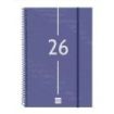 Finocam Year Agenda de Espiral en Catalan - Anual 2026 - Tapa Ligera - Formato E11 - 172x14x242mm - Semana Vista en Vertical - Color Azul