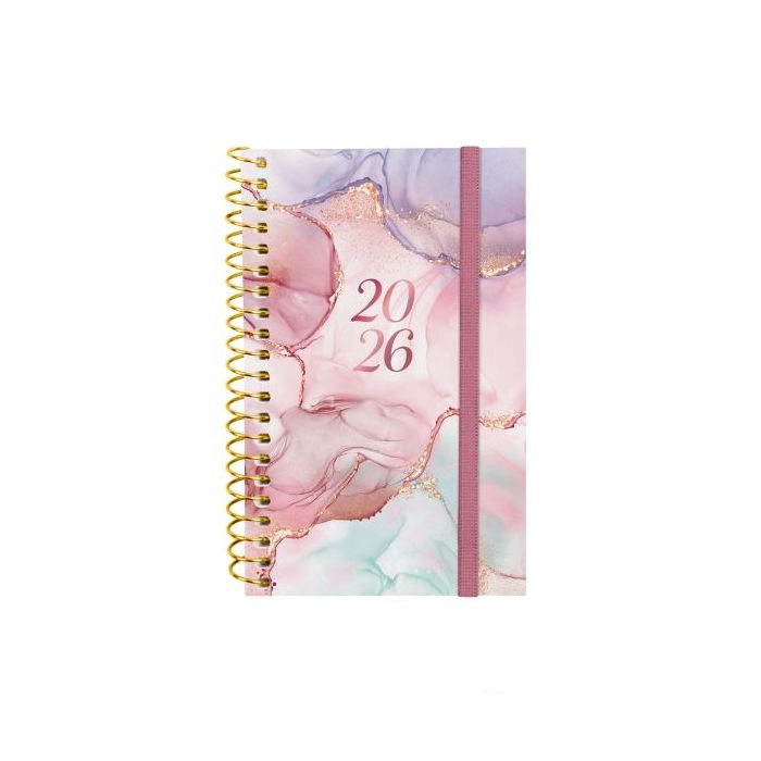 Finocam Design Collection Agenda de Espiral en Catalan - Anual 2026 - Tapa Ligera - Formato E3 - 85x14x127mm - Semana Vista Horizontal - Color Varios