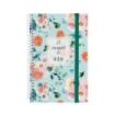 Finocam Design Collection Agenda de Espiral en Catalan - Anual 2026 - Tapa Ligera - Formato E5 - 124x14x181mm - Semana Vista Horizontal - Tematica de Flores