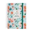 Finocam Design Collection Agenda de Espiral - Anual 2026 - Tapa Ligera - Formato E10 - 172x29x212mm - 1 Dia por Pagina - Tematica de Flores