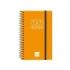 Finocam Opaque Agenda de Espiral - Anual 2026 - Tapa Ligera - Cierre con Goma Elastica - Formato E3 - 85x14x127mm - Semana Vista Horizontal - Color Naranja