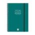 Finocam Opaque Agenda de Espiral - Anual 2026 - Tapa Ligera - Cierre con Goma Elastica - Formato E10 - 162x14x212mm - Semana Vista Horizontal - Color Verde