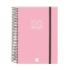 Finocam Opaque Agenda de Espiral - Anual 2026 - Tapa Ligera - Cierre con Goma Elastica - Formato E10 - 175x29x212mm - 1 Dia por Pagina - Color Rosa
