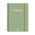 Finocam My Agenda de Espiral - Anual 2026 - Tapa Dura Antirayaduras - Formato E10 - 171x9x212mm - Semana Vista Horizontal - Color Verde