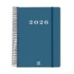 Finocam My Agenda de Espiral - Anual 2026 - Tapa Dura Antirayaduras - Formato E10 - 185x20x212mm - 1 Dia por Pagina - Color Azul