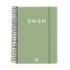 Finocam My Agenda de Espiral - Anual 2026 - Tapa Dura Antirayaduras - Formato E10 - 185x20x212mm - 1 Dia por Pagina - Color Verde