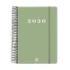 Finocam My Agenda de Espiral en Catalan - Anual 2026 - Tapa Dura Antirayaduras - Formato E10 - 185x20x212mm - 1 Dia por Pagina - Color Verde