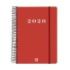 Finocam My Agenda de Espiral en Catalan - Anual 2026 - Tapa Dura Antirayaduras - Formato E10 - 185x20x212mm - 1 Dia por Pagina - Color Rojo