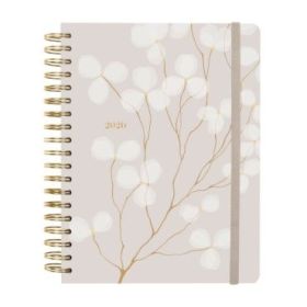 Finocam Optimal Agenda de Espiral Internacional - Anual 2026 - Planificador - Cierre de Goma - Formato B5 - 176x250mm - 1 Dia por Pagina - Tematica de Flores