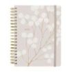Finocam Optimal Agenda de Espiral Internacional - Anual 2026 - Planificador - Cierre de Goma - Formato B5 - 176x250mm - 1 Dia por Pagina - Tematica de Flores