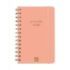 Finocam Alma Agenda - Anual 2026 - con Espiral - Formato E5 - 131x19x190mm - Semana Vista Horizontal - Color Coral