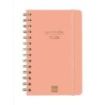 Finocam Alma Agenda en Catalan - Anual 2026 - con Espiral - Formato E5 - 131x19x190mm - Semana Vista Horizontal - Color Coral