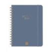 Finocam Alma Agenda - Anual 2026 - con Espiral - Formato E10 - 172x19x220mm - Semana Vista Horizontal - Color Azul