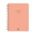 Finocam Alma Agenda - Anual 2026 - con Espiral - Formato E10 - 172x19x220mm - Semana Vista Horizontal - Color Coral
