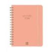 Finocam Alma Agenda - Anual 2026 - con Espiral - Formato E10 - 172x19x220mm - Semana Vista Horizontal - Color Coral