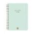 Finocam Alma Agenda en Catalan - Anual 2026 - con Espiral - Formato E10 - 172x19x220mm - Semana Vista Horizontal - Color Menta