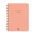 Finocam Alma Agenda en Catalan - Anual 2026 - con Espiral - Formato E10 - 172x19x220mm - Semana Vista Horizontal - Color Coral
