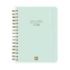 Finocam Alma Agenda en Catalan - Anual 2026 - con Espiral - Formato E10 - 180x30x220mm - 1 Dia por Pagina - Color Menta
