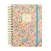 Finocam Moniquilla Agenda de Espiral en Catalan - Anual 2026 - Planificador - Cierre de Goma - Formato E10 - 155X212mm - 1 Dia por Pagina - Tematica de Flores