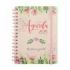 Finocam Flower Journal Agenda de Espiral en Catalan - Anual 2026 - Tapa Dura - Cierre de Goma - Formato E10 - 155X212mm - Semana Vista Horizontal - Color Rosa