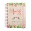 Finocam Flower Journal Agenda de Espiral en Catalan - Anual 2026 - Tapa Dura - Cierre de Goma - Formato E10 - 155X212mm - 1 Dia por Pagina - Color Rosa