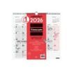 Finocam Calendario de Pared en Catalan - Anual 2026 - 340x5x330mm - Espacio para Escribir - Color Blanco y Rojo