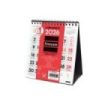 Finocam Calendario de Sobremesa - Anual 2026 - 140x70x155mm - Numeros Grandes - Color Blanco y Rojo