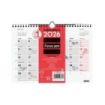 Finocam Calendario de Pared - Anual 2026 - 210x5x160mm - Espacio para Escribir - Color Blanco y Rojo