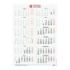 Finocam Poster Calendario Tipo Poster en Catalan - Anual 2026 - Espacio para Escribir - 485x680mm - Numeros Grandes - Color Blanco y Rojo