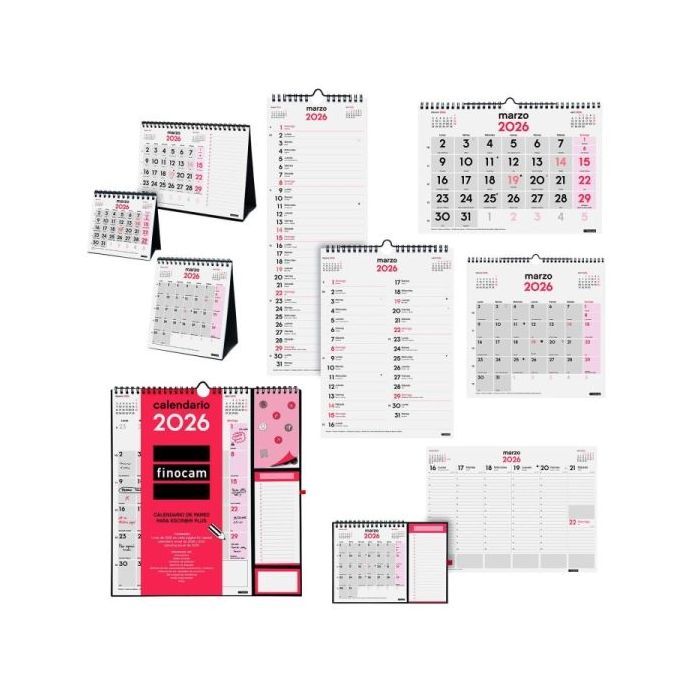 Finocam Pack de 70 Calendarios Neutros Surtidos - Anual 2026 - Color Surtidos
