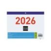 Finocam Calendario Faldilla en Catalan - Anual 2026 - Formato F92 - 210x3x150mm - Numeros Grandes - Color Blanco y Azul