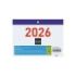 Finocam Calendario Faldilla en Catalan - Anual 2026 - Formato F91 - 150x3x105mm - Numeros Grandes - Color Blanco y Azul