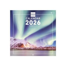 Finocam Calendario de Pared Internacional - Anual 2026 - Imagenes Variadas - 311x5x305mm - Tematica de Naturaleza