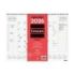 Finocam Vade Calendario de Sobremesa en Catalan - Anual 2026 - con Espiral - 420x8x320mm - Mes Vista - Color Blanco y Rojo