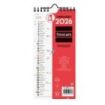 Finocam Calendario de Pared en Catalan - Anual 2026 - 110x5x240mm - Espacio para Escribir - Color Blanco y Rojo