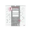 Finocam Chic Calendario de Pared - Anual 2026 - 300x5x310mm - Espacio para Escribir - Color Blanco