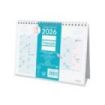 Finocam Chic Calendario de Sobremesa - Anual 2026 - 210x70x155mm - Espacio para Escribir - Color Turquesa